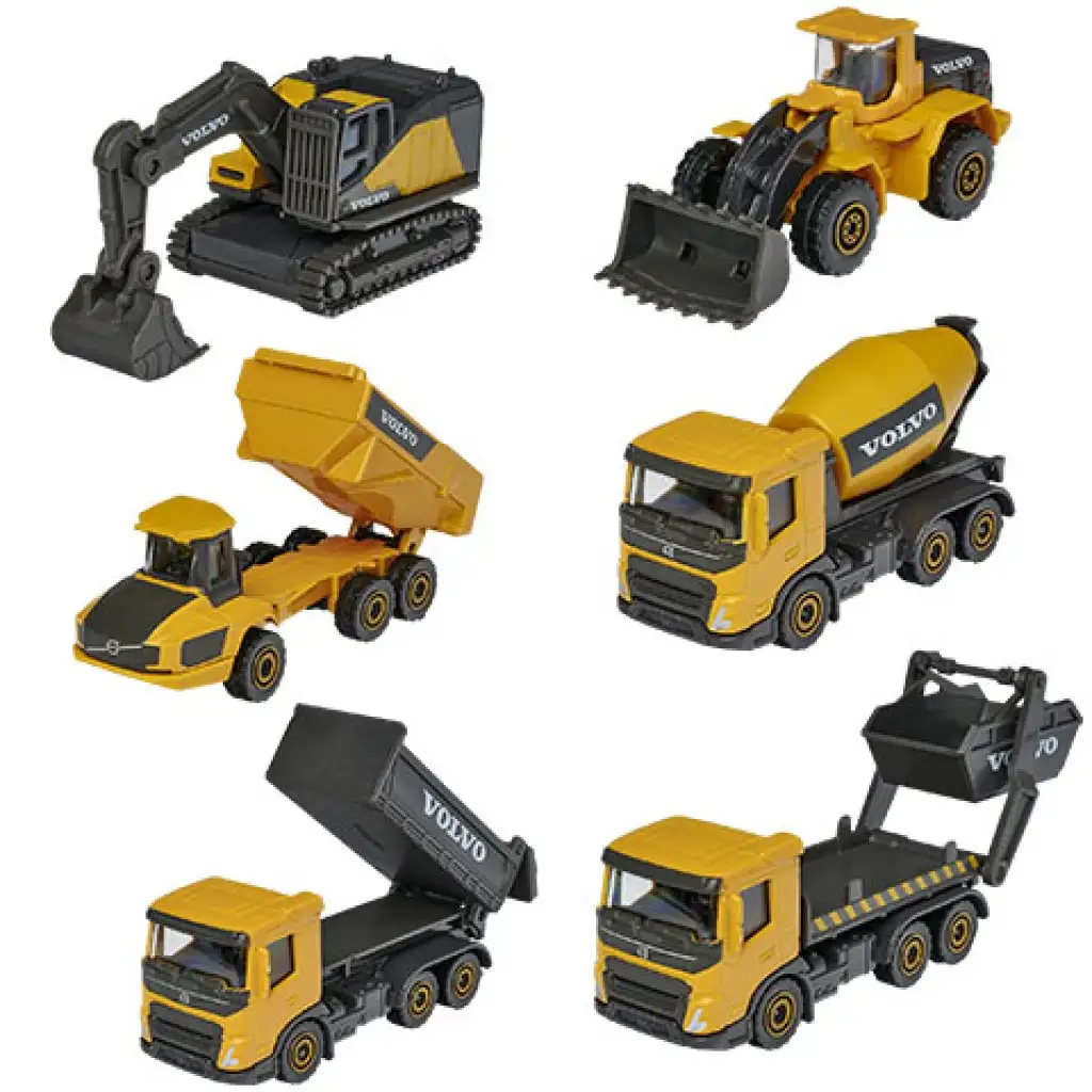 Majorette - Volvo Edition építőipari munkagépek többféle változatban - Simba Toys kép 2