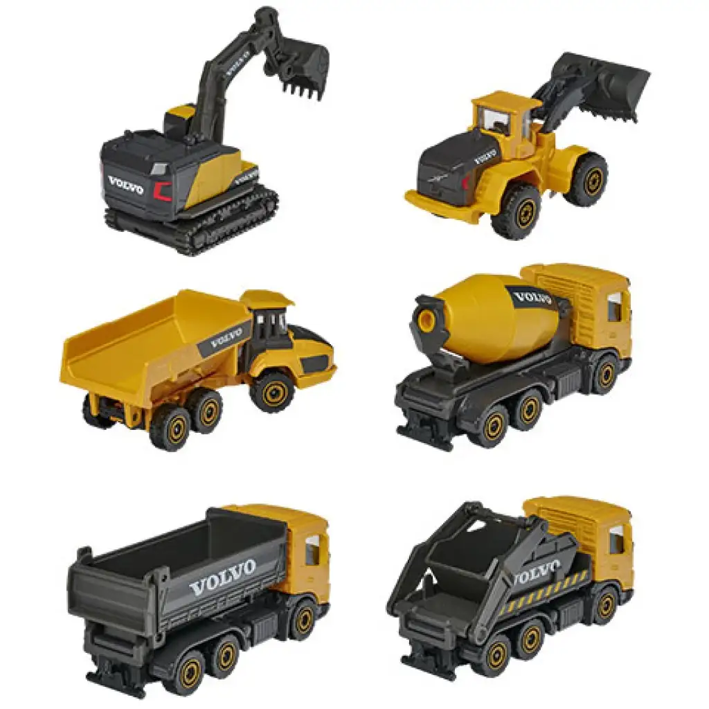 Majorette - Volvo Edition építőipari munkagépek többféle változatban - Simba Toys kép 3
