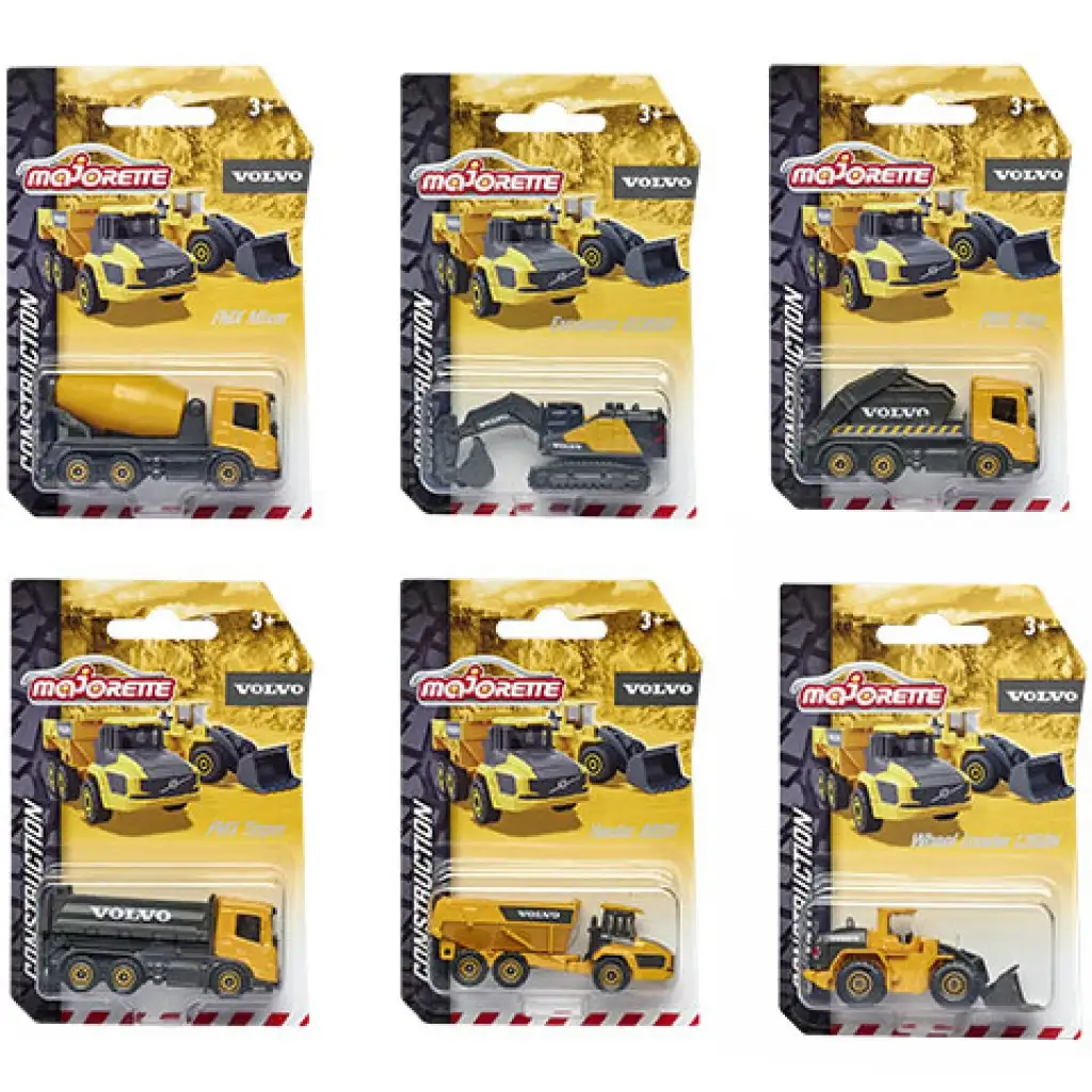 Majorette - Volvo Edition építőipari munkagépek többféle változatban - Simba Toys