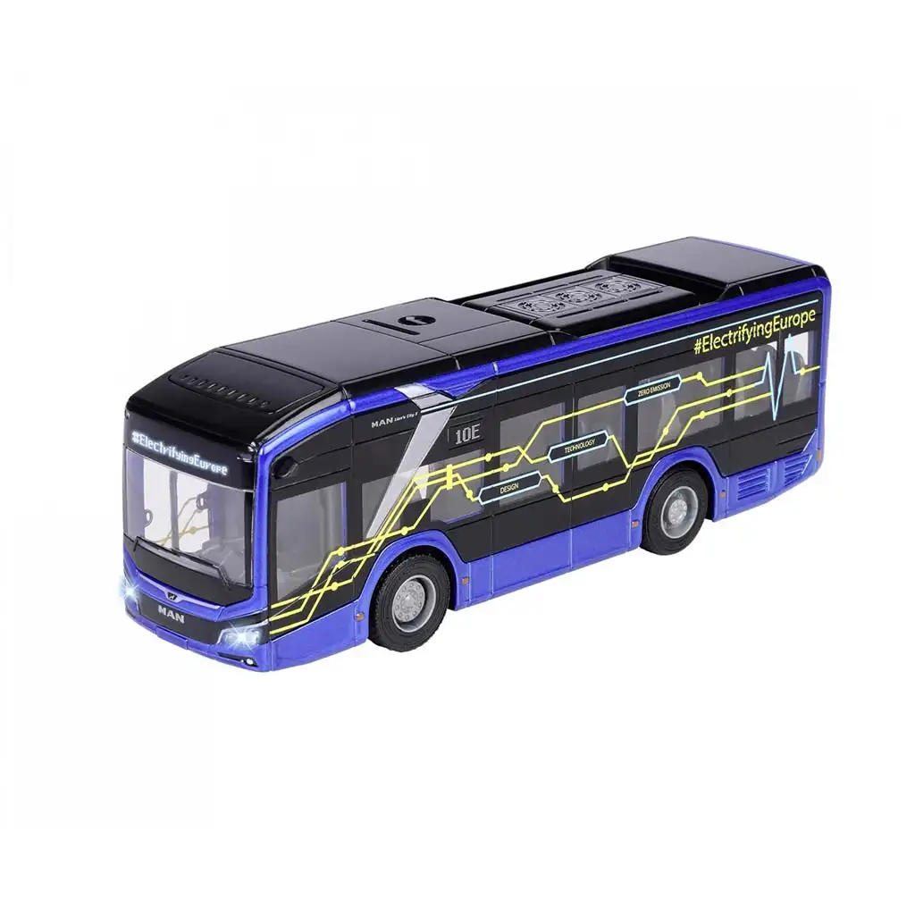 Majorette: MAN Lion's City 10E busz fénnyel és hanggal - Simba Toys kép 2