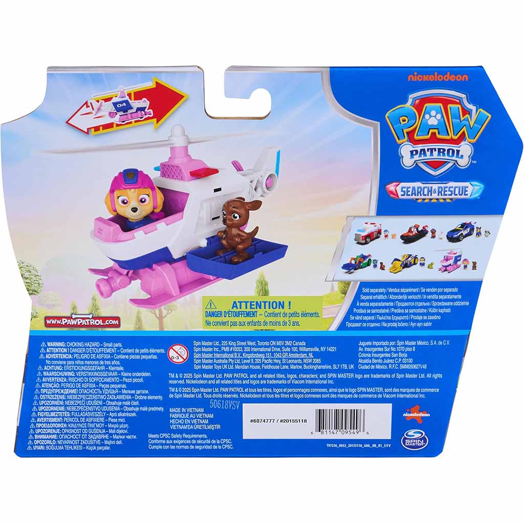 Mancs Őrjárat: Search & Rescue Hátrahúzható Skye járgánya figurával - Spin Master kép 2