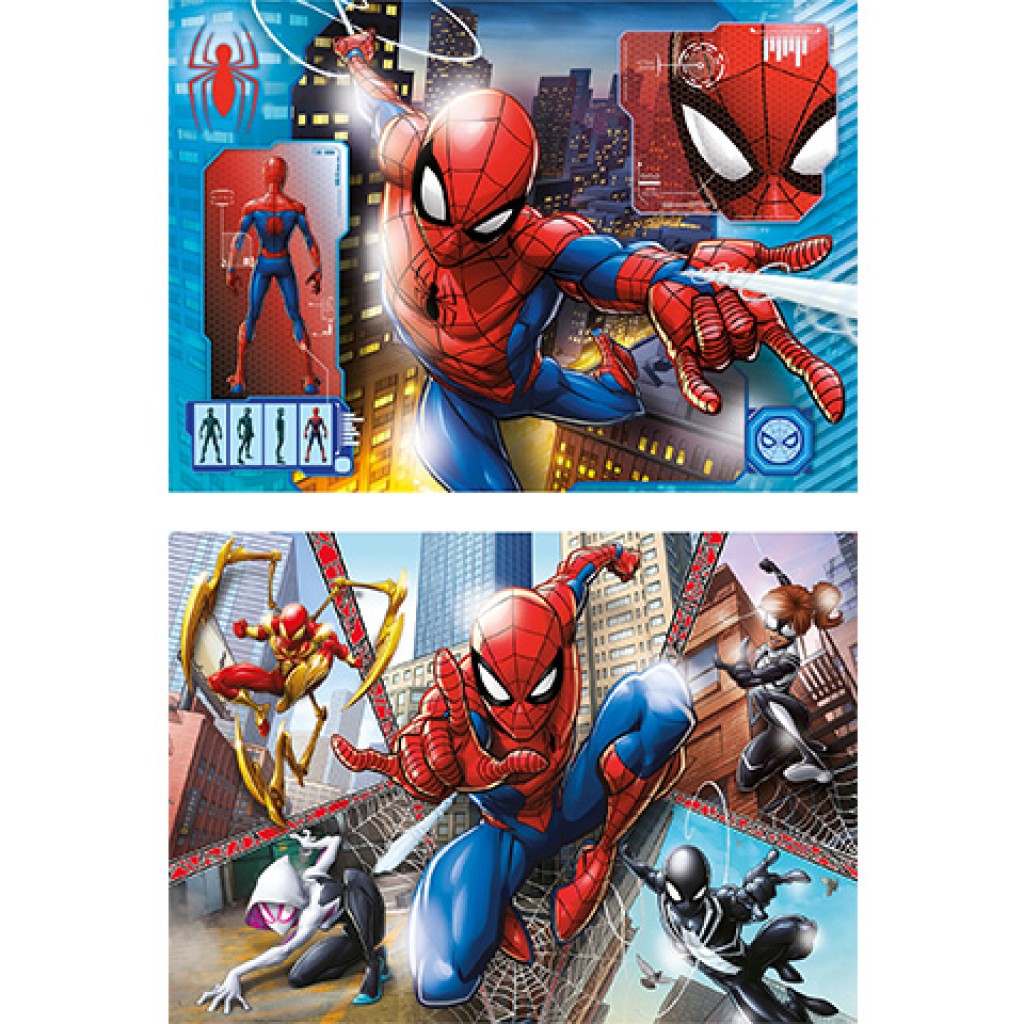 Marvel Pókemeber Supercolor 2 az 1-ben puzzle 2x60db-os - Clementoni kép 2