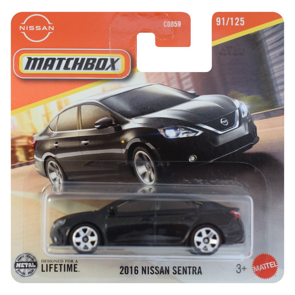 Matchbox: 2016 Nissan Sentra fekete kisautó 1/64 - Mattel