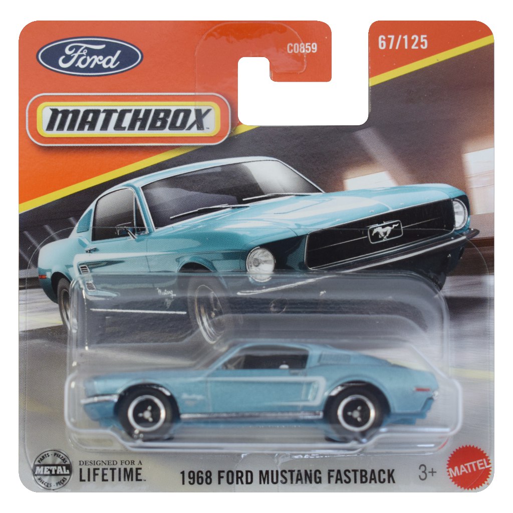 Matchbox: 1968 Ford Mustang Fastback kisautó 1/64 - Mattel