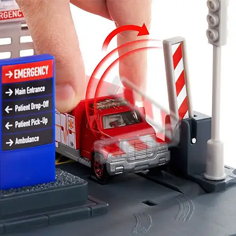 Matchbox: Action Drivers Helikoteres mentőállomás játékszett - Mattel kép 3