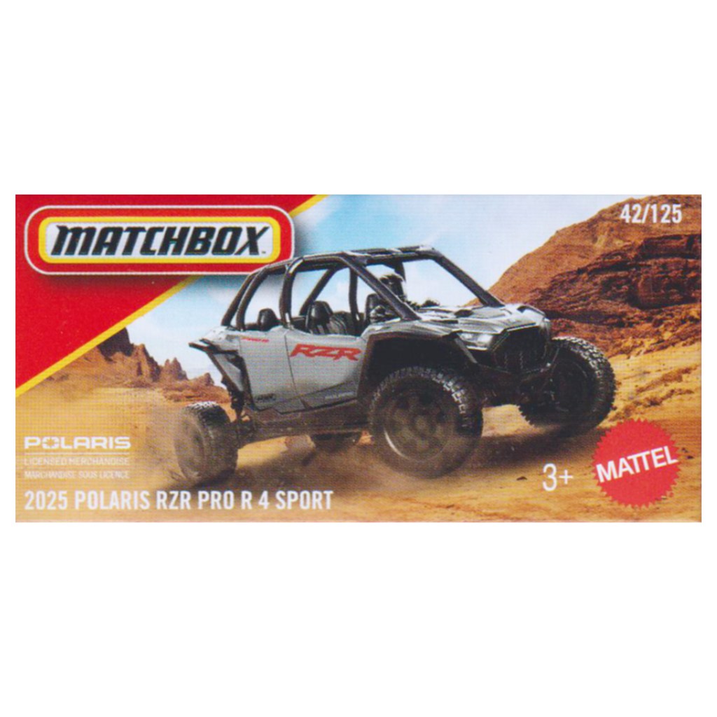 Matchbox 2025 Polaris RZR Pro R 4 Sport szurke kisautó 1/64 – Mattel