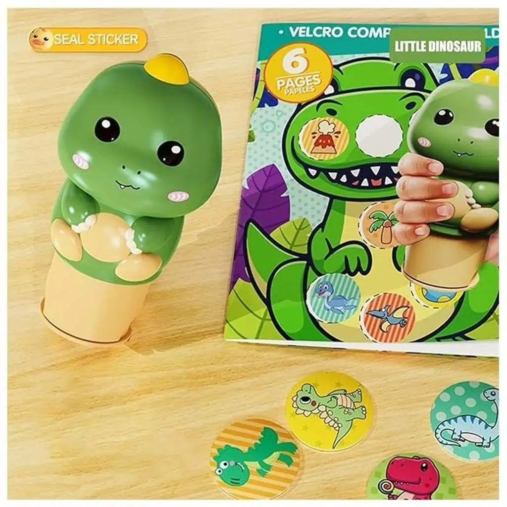 Luna: Dinoszauruszos matricák 100db-os szett dinós bélyegzővel kép 2