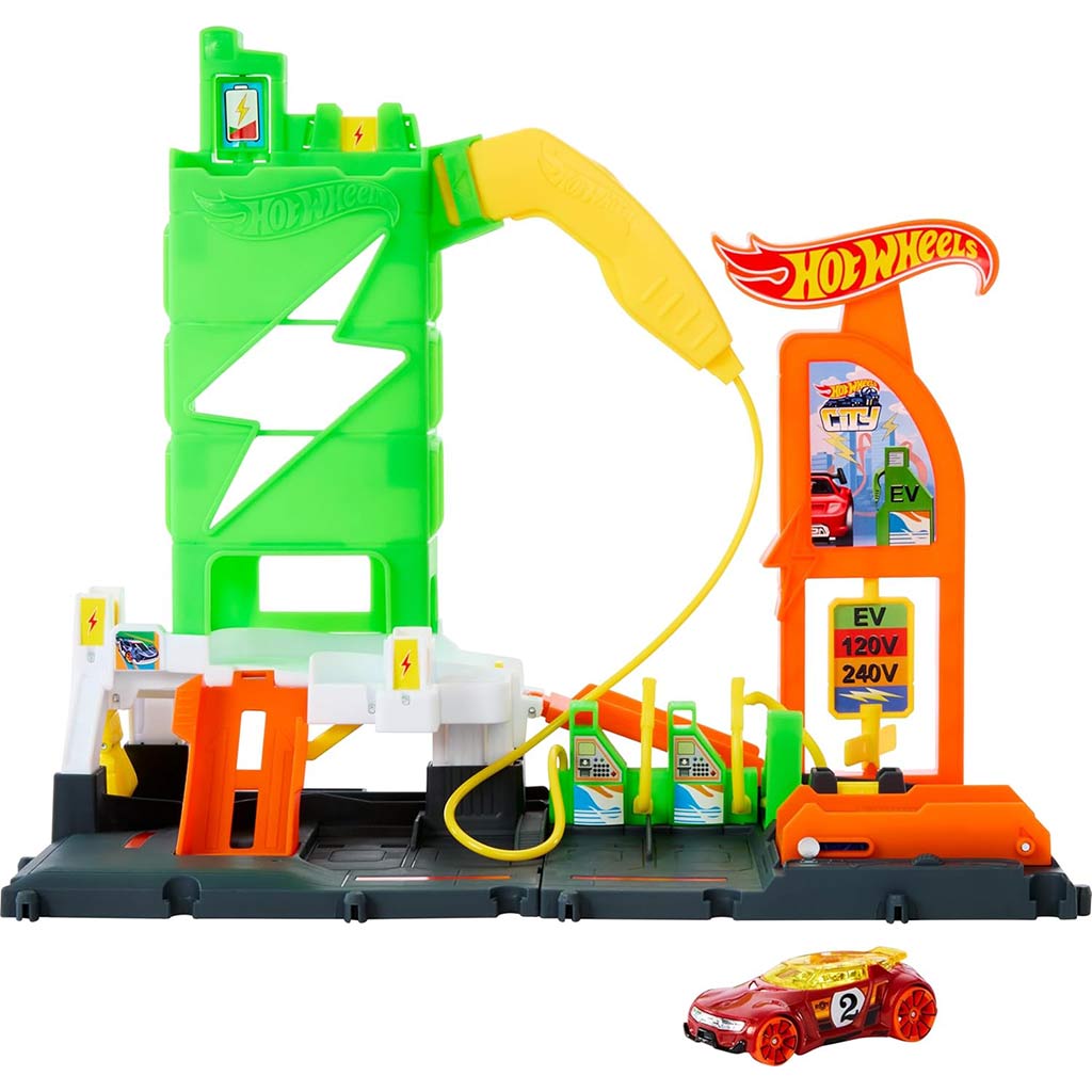 Hot Wheels: City töltőállomás pályaszett 1db kisautóval - Mattel kép 6