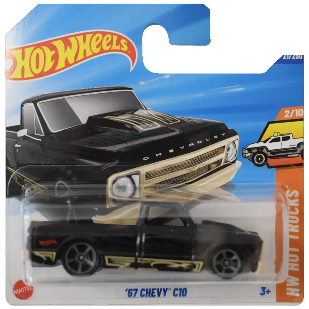 Hot Wheels: ’67 Chevy C10 fekete kisautó 1/64 - Mattel