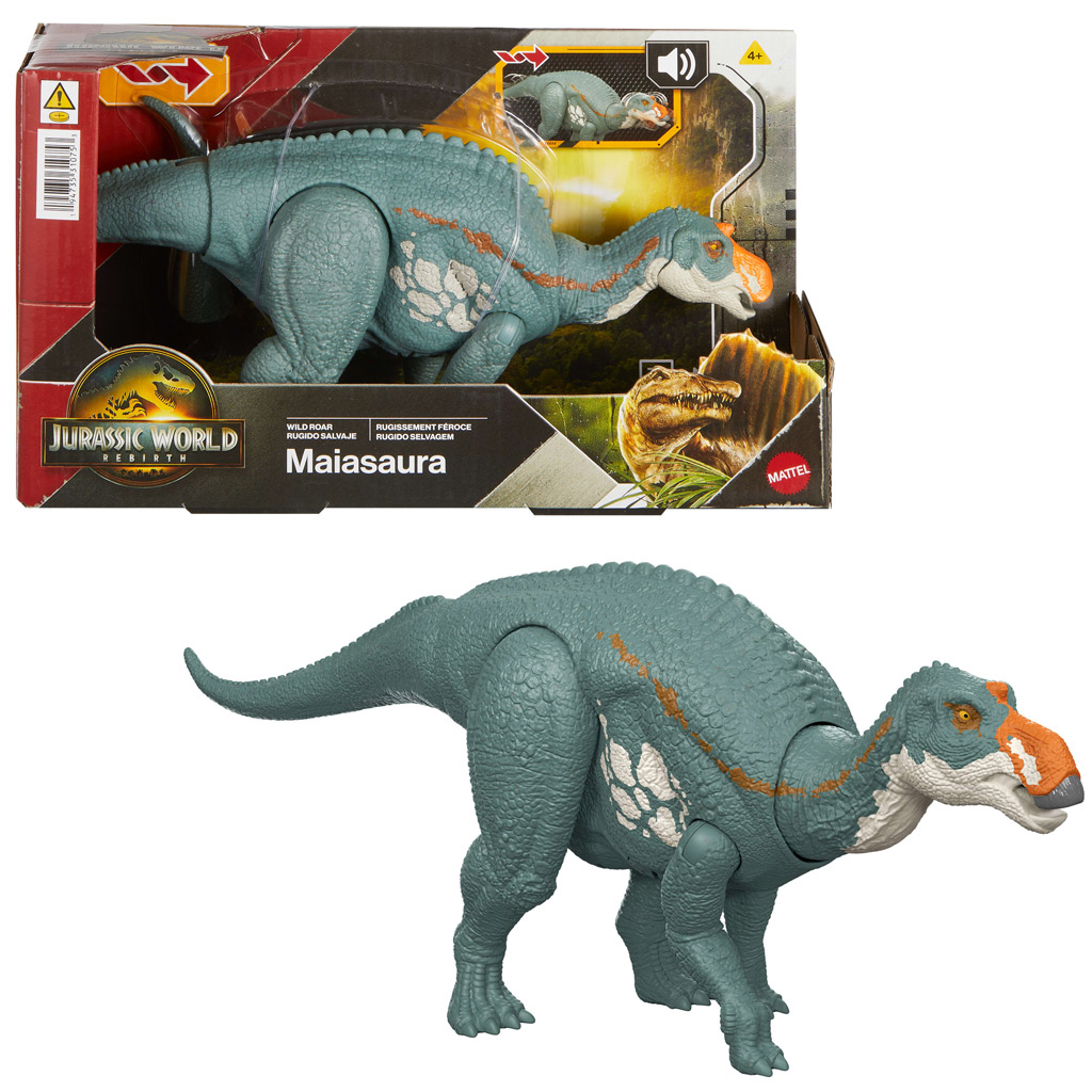 Jurassic World: Újjászületés Wild Roar Maiasaura támadó dinoszaurusz figura - Mattel