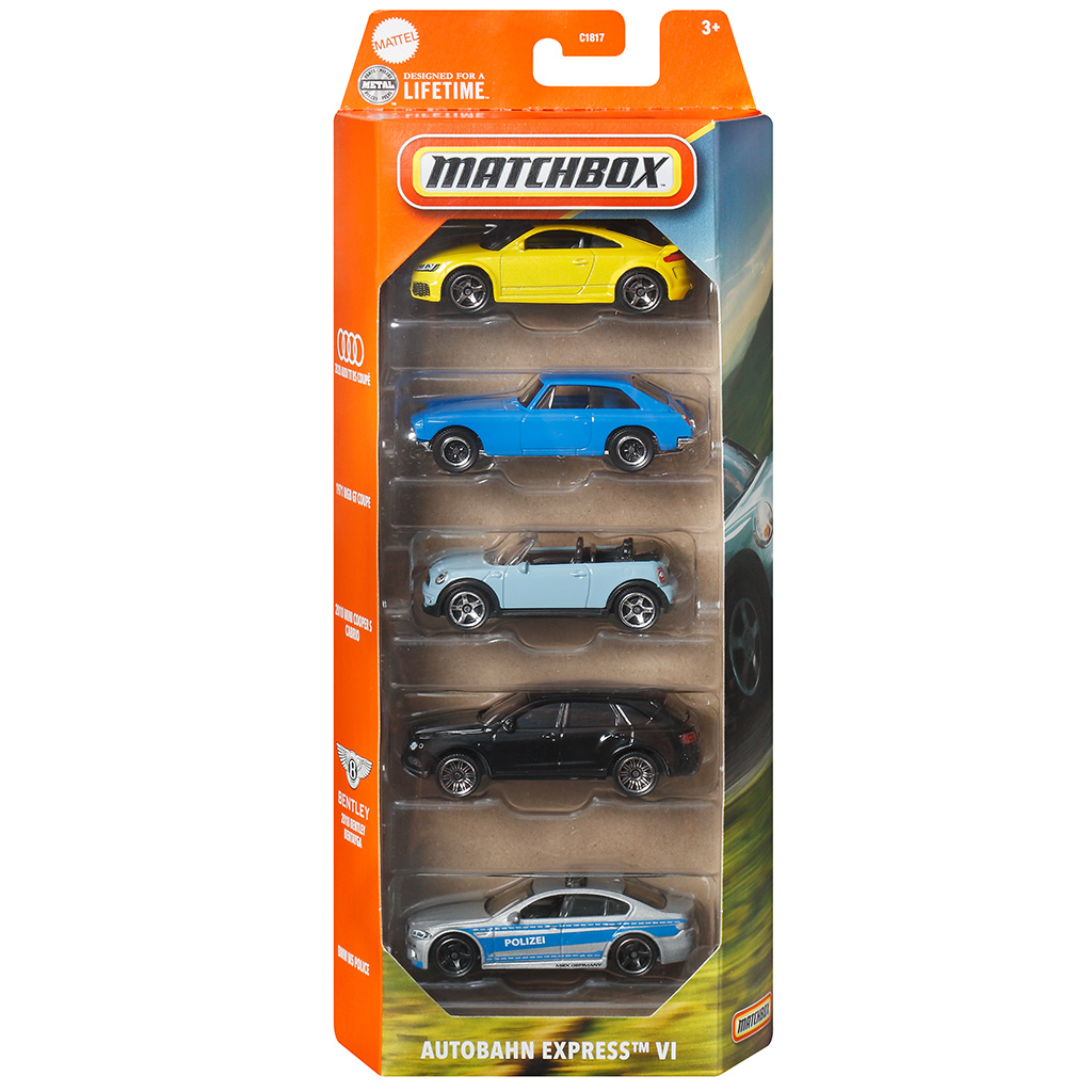 Matchbox: Autobahn Express VI kisautók 5db-os szett - Mattel