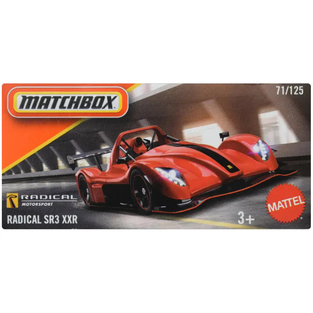Matchbox: Papírdobozos Radical SR3 XXR kisautó 1/64 - Mattel