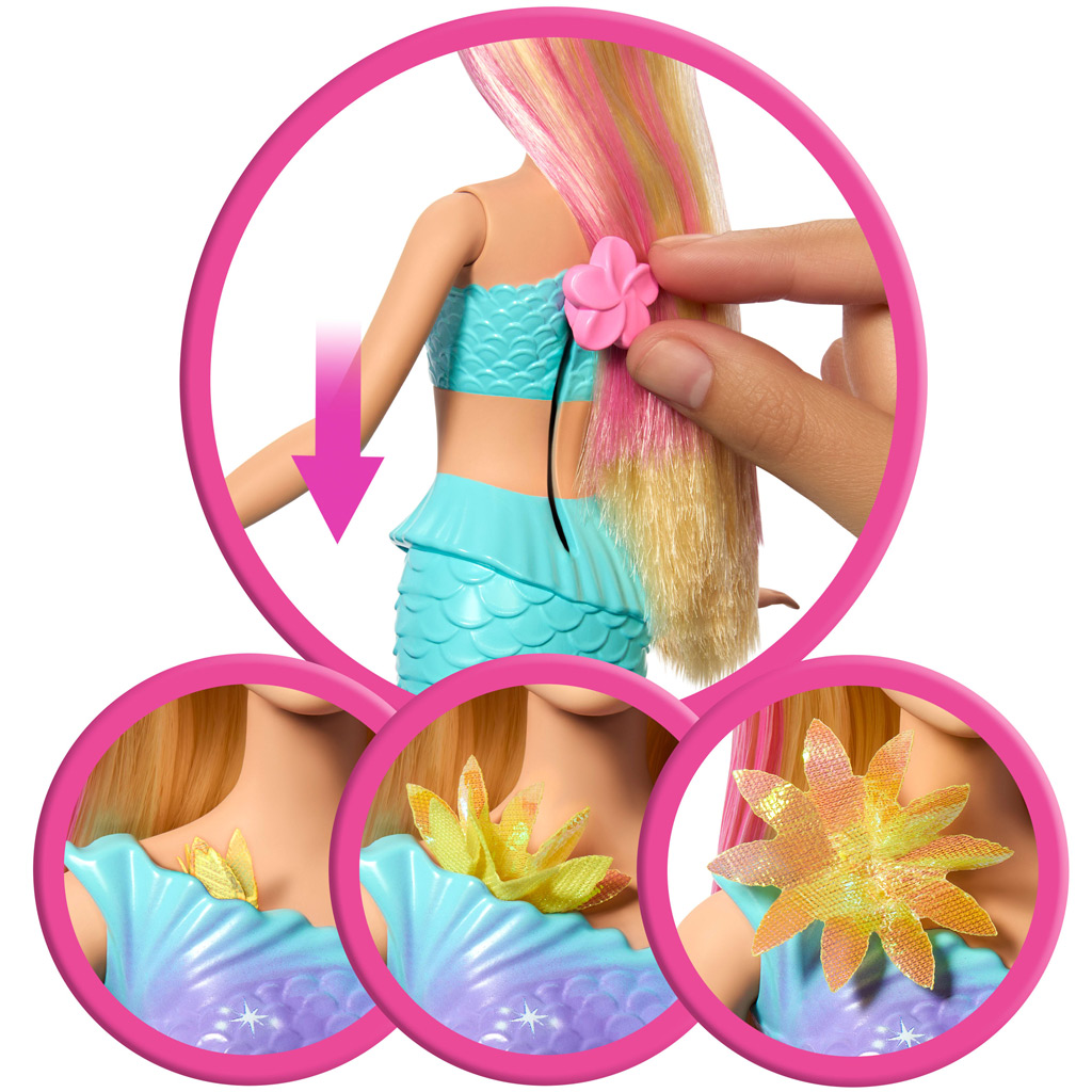 Barbie Dreamtopia: Virágvarázs sellő baba - Mattel kép 4