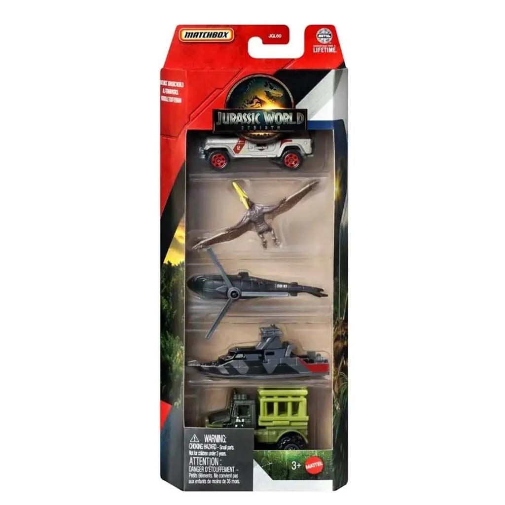Matchbox Jurassic World P. Tout-Terrain 5db-os kisautó szett - Mattel
