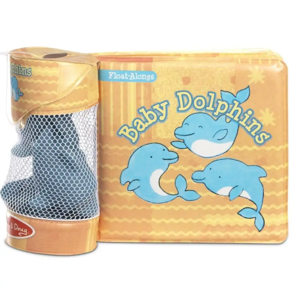 Fürdőjáték: Vízálló könyv, bébi delfinek - Melissa & Doug kép 3