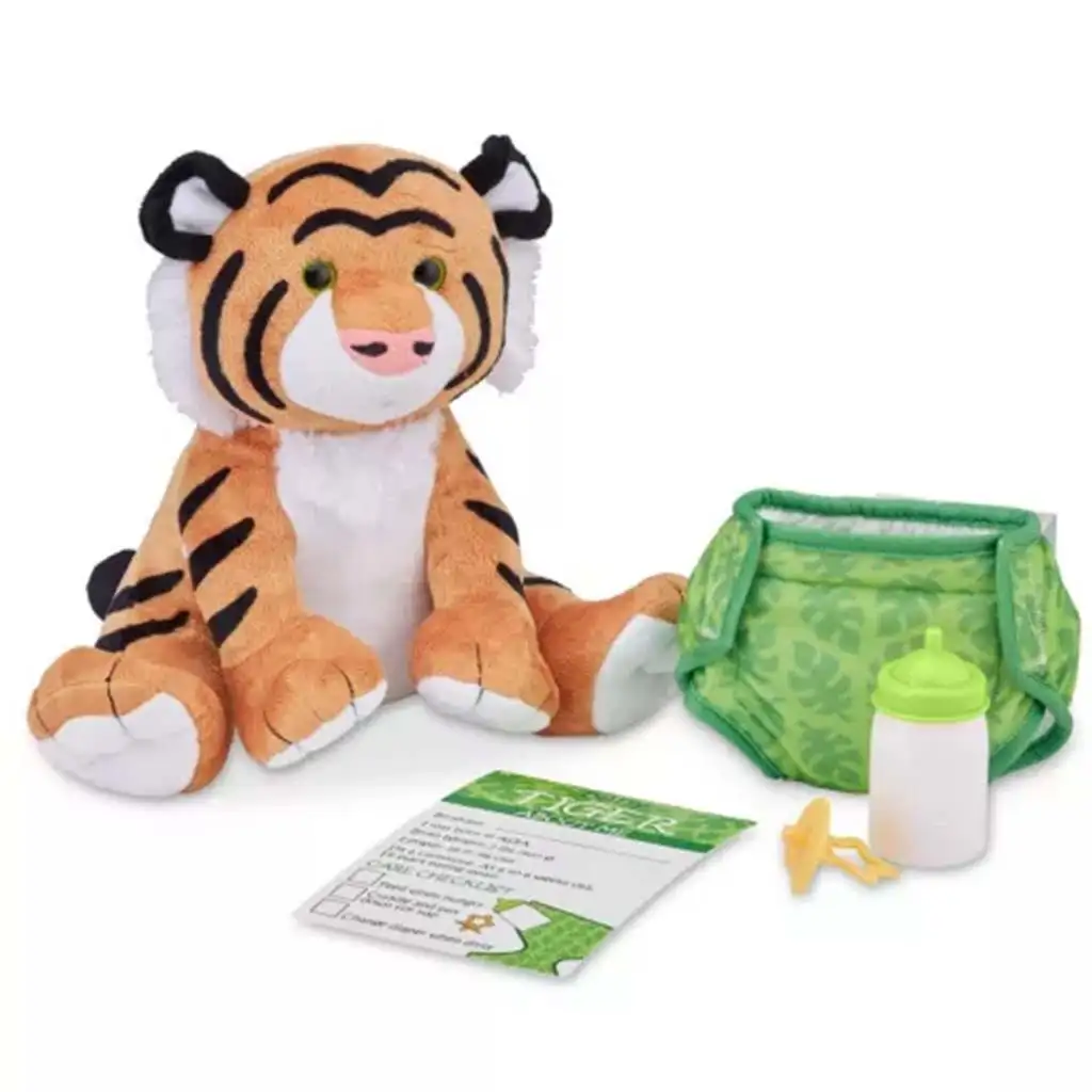 Plüss bébi tigris kigeészítőkkel 28cm - Melissa & Doug kép 3