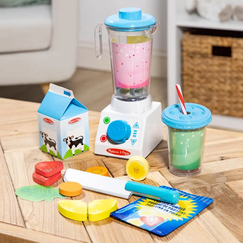 Smoothie készítő turmixgép fa kiegészítőkkel - Melissa & Doug kép 6