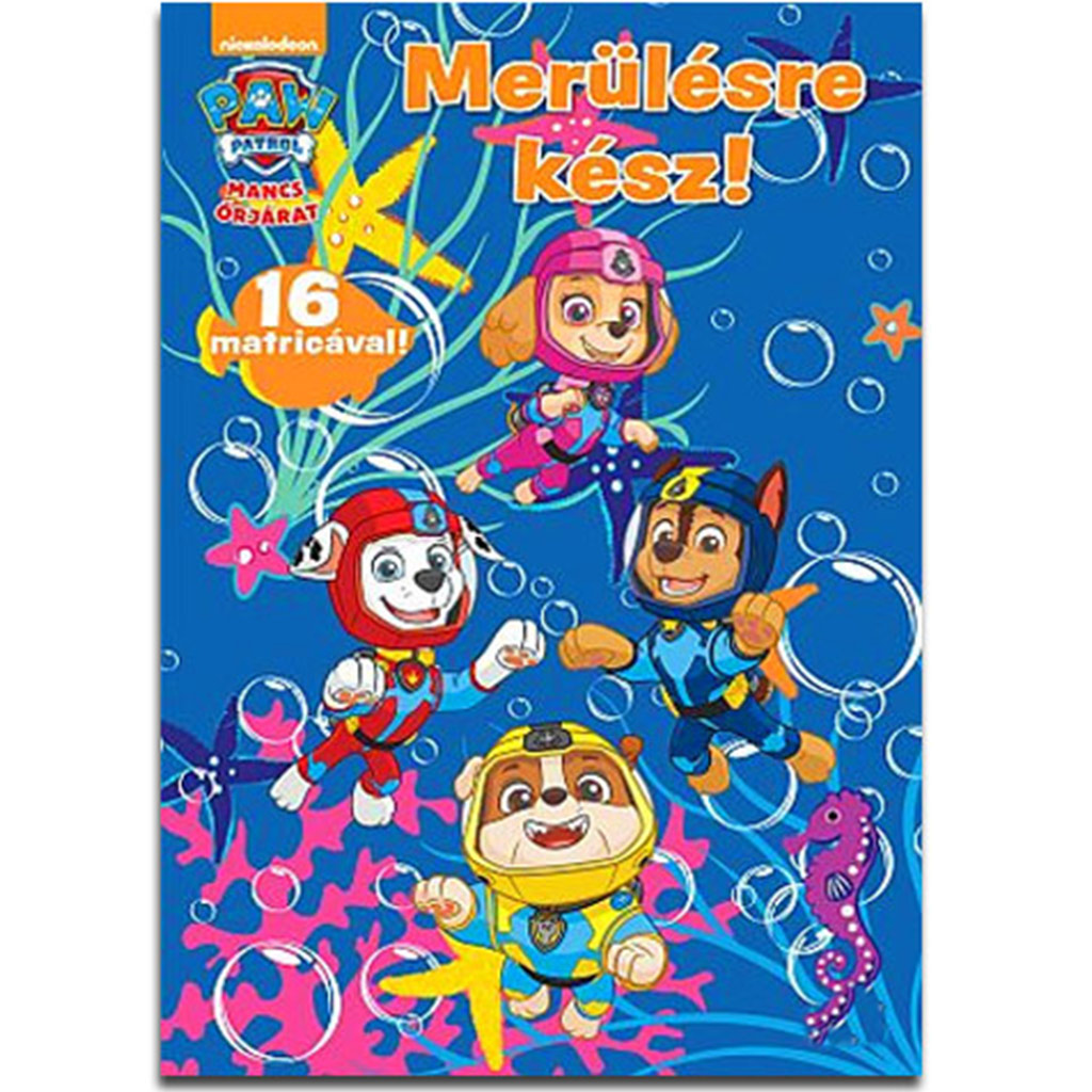 Mancs Őrjárat: Merülésre kész! foglalkoztató füzet matricákkal