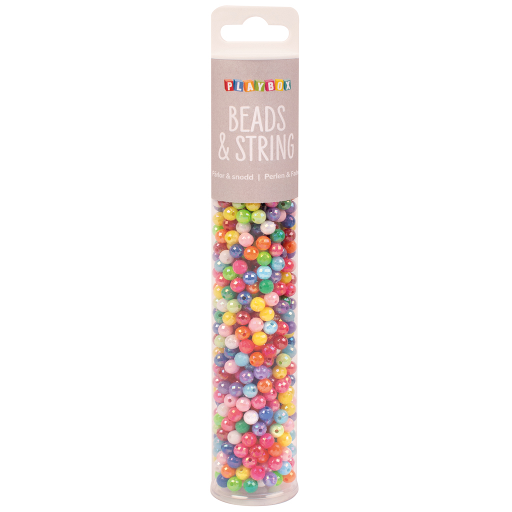 PlayBox: Színes kristály hatású fűzhető gyöngyök 650db-os szett