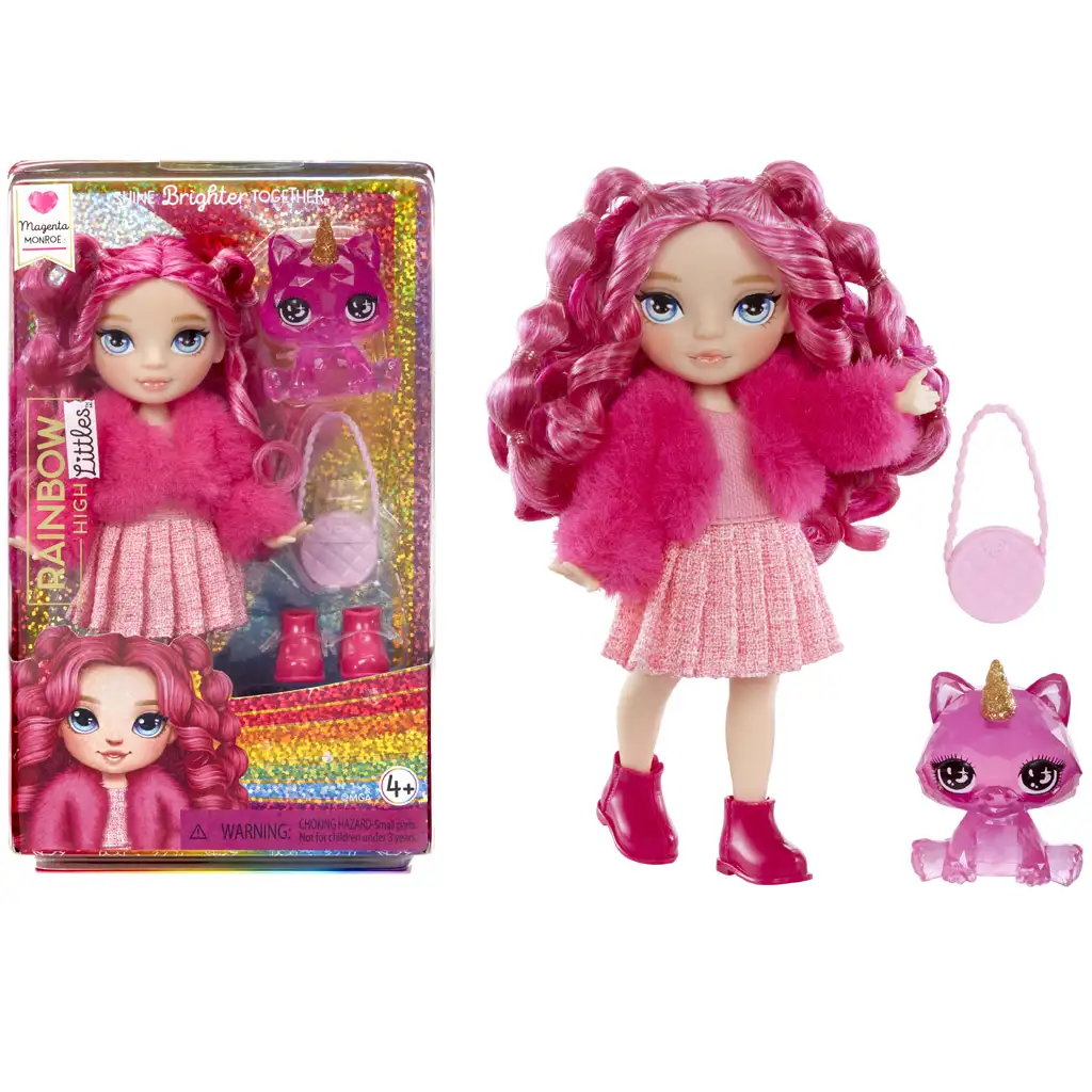 Rainbow High: Magenta kistesó baba kiegészítőkkel kép 2