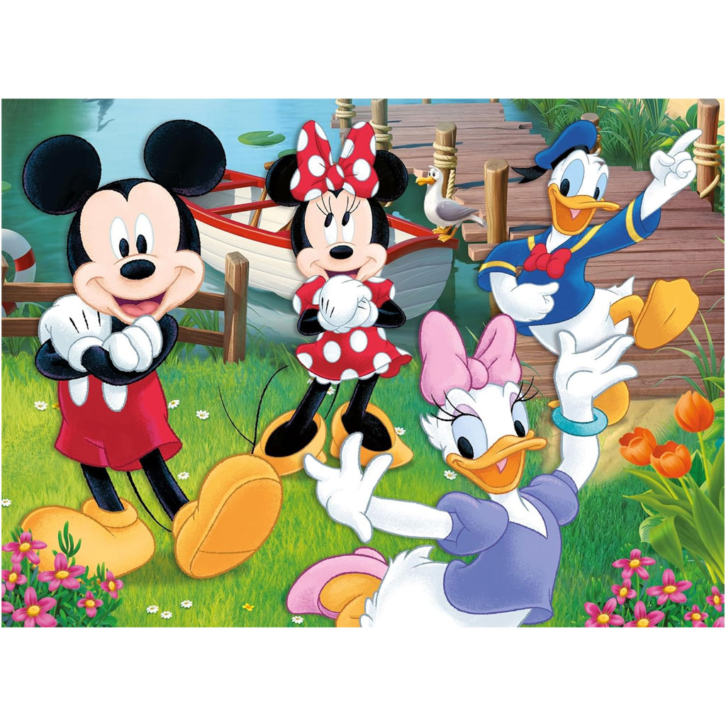 Mickey egér 2 az 1-ben 24db-os puzzle és színező 35x25cm - Lisciani kép 2