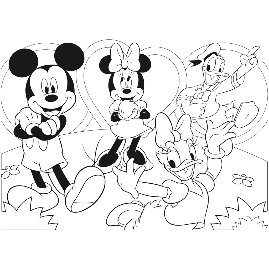 Mickey egér 2 az 1-ben 24db-os puzzle és színező 35x25cm - Lisciani kép 3