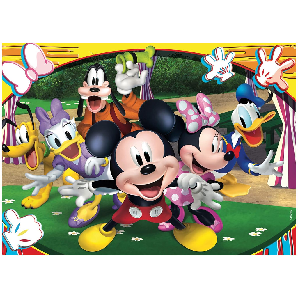 Mickey egér 2 az 1-ben 48db-os puzzle és színező 35x25cm - Lisciani kép 2