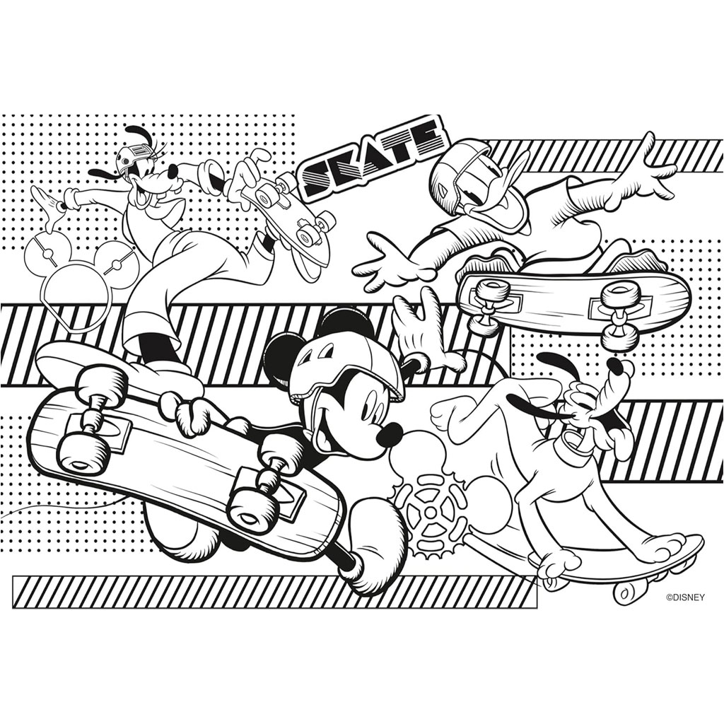 Mickey egér 2 az 1-ben 60db-os puzzle és színező 50x35cm - Lisciani kép 3
