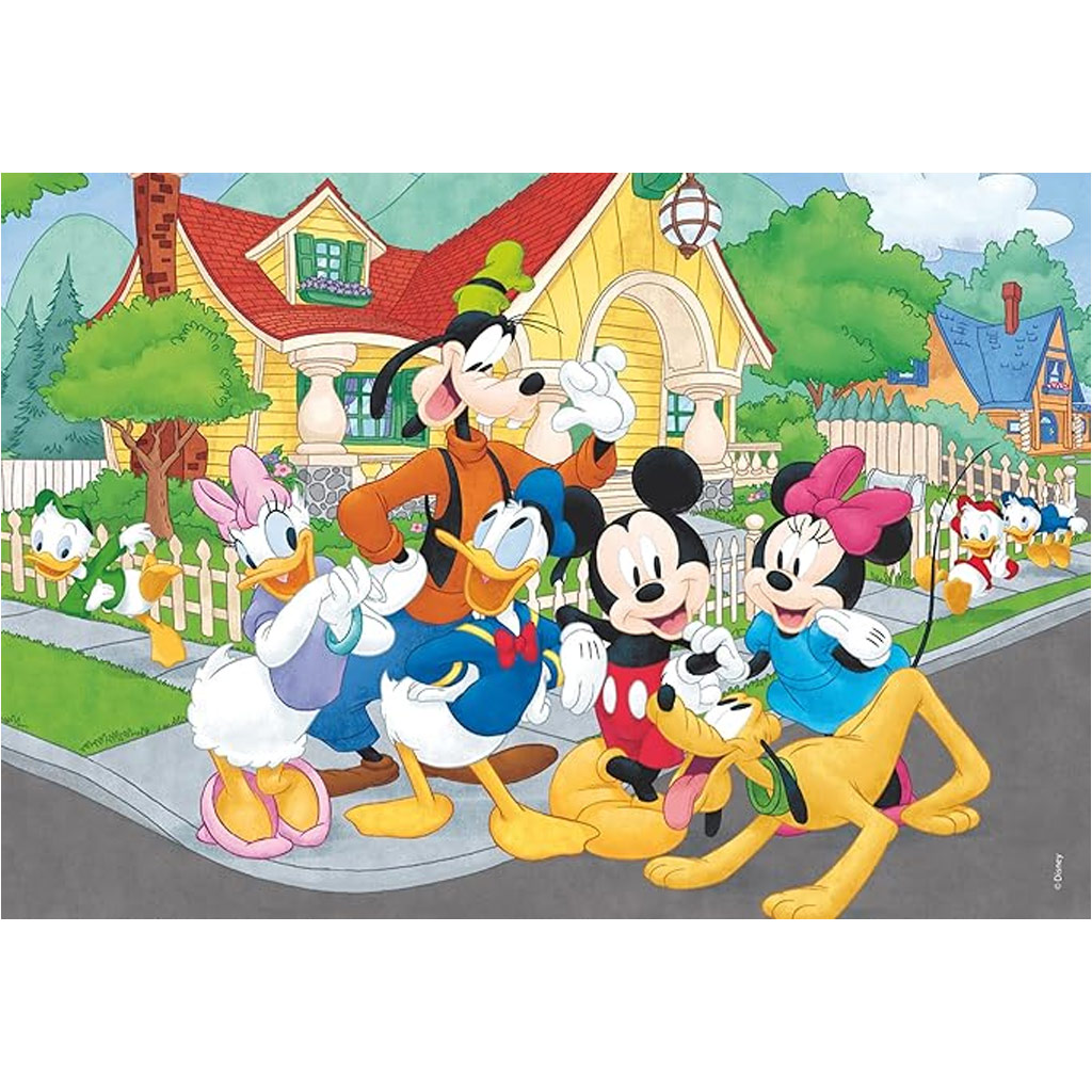 Mickey egér 2 az 1-ben 2x12db-os maxi puzzle és színező - Lisciani kép 2