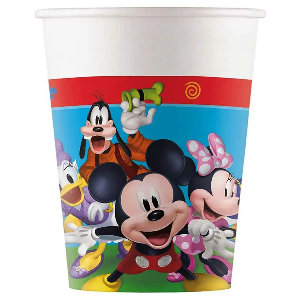 Mickey egér mintás papírpohár 8db-os szett 200ml