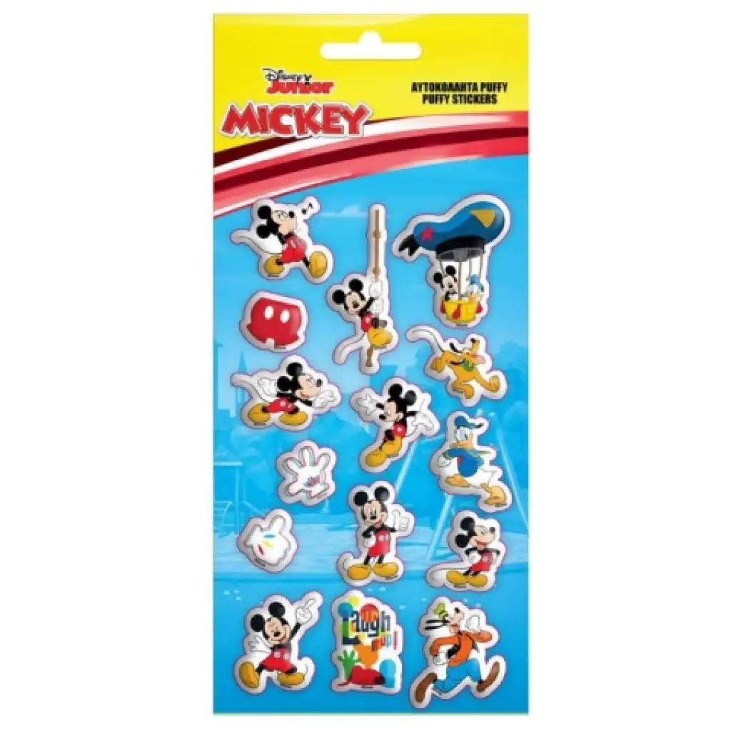 Mickey egér 3D pufi matrica szett 10x22cm-es íven