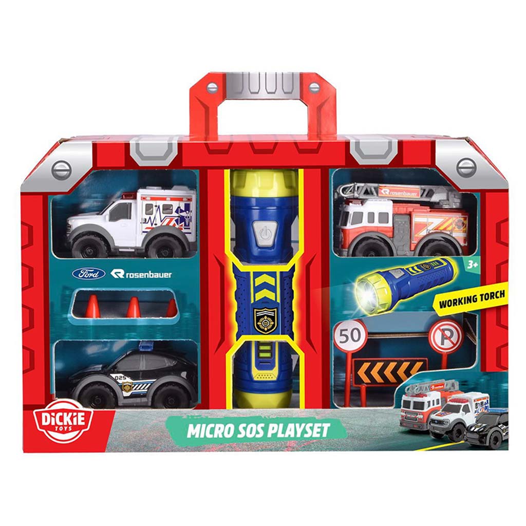 SOS Mikro játékszett elemlámpával - Dickie Toys