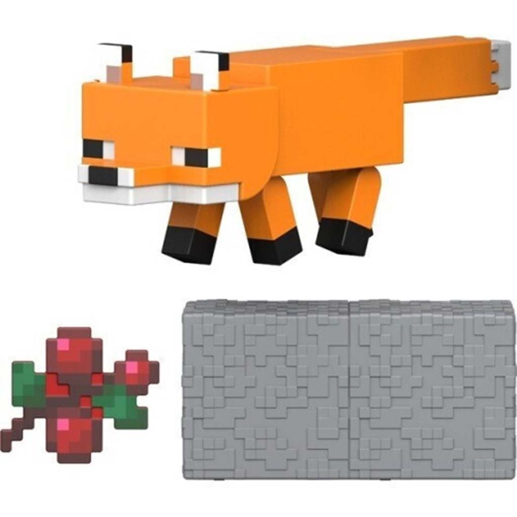 Minecraft: Róka karakter játékfigura kiegészítőkkel - Mattel kép 2