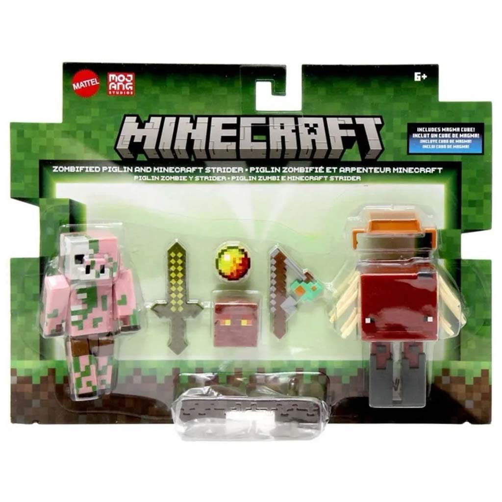 Minecraft: Zombified Piglin és Strider figura szett - Mattel