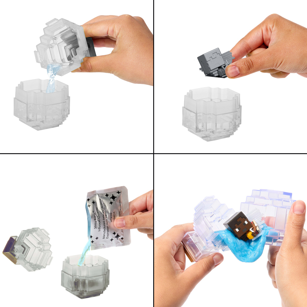 Minecraft Reveal minifigura fehér tárolóban - Mattel kép 3