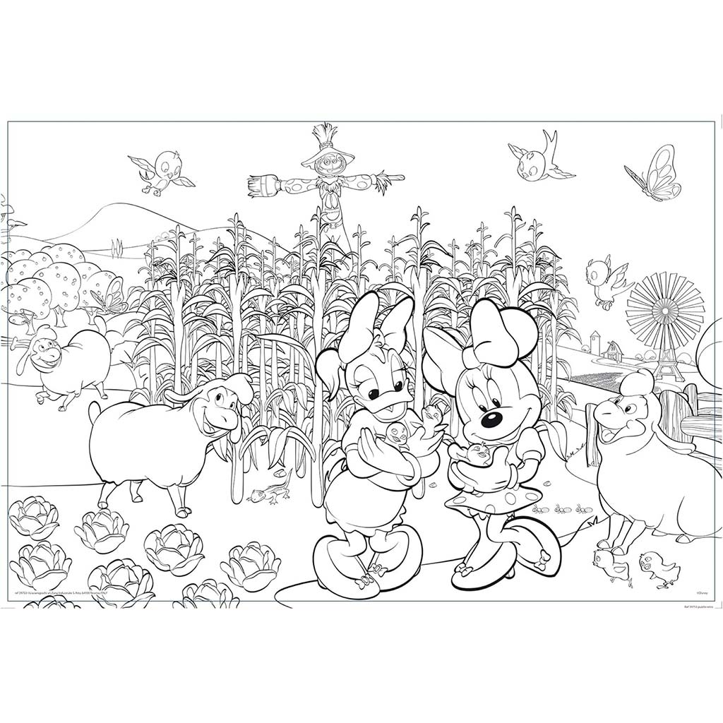 Minnie egér 2 az 1-ben maxi 150db-os puzzle és színező 70x50cm - Lisciani kép 2