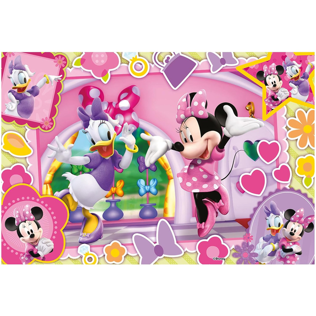 Minnie egér 2 az 1-ben 60db-os puzzle és színező 50x35cm - Lisciani kép 2