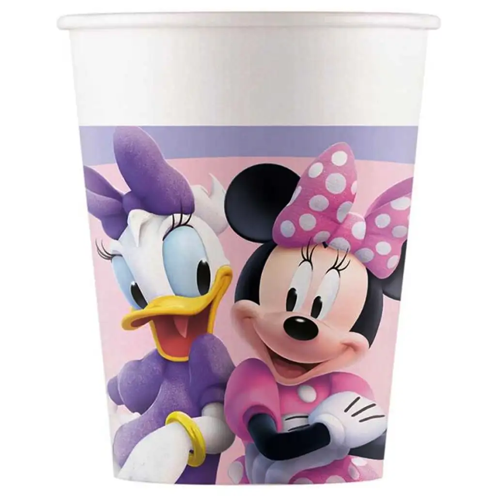 Minnie egér és Daisy mintás papírpohár 8db-os szett 200ml