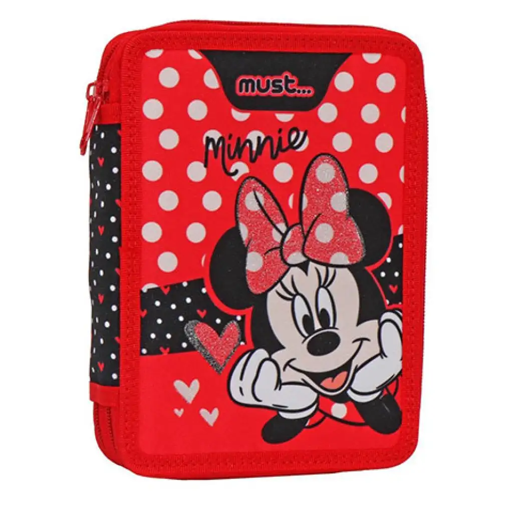 Must: Disney Minnie egér 2 rekeszes töltött tolltartó