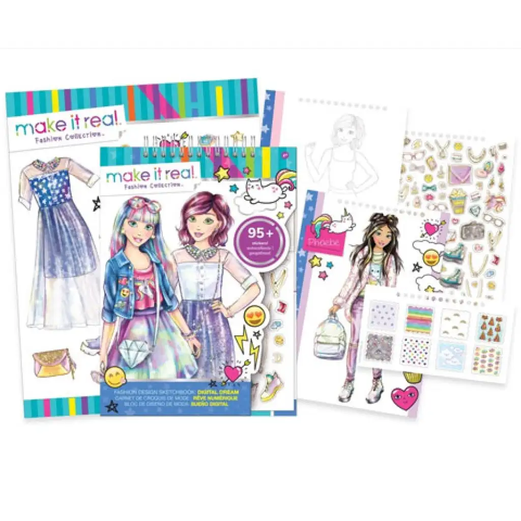 Make it Real: Divattervező mega szett világító táblával és kiegészítőkkel kép 2