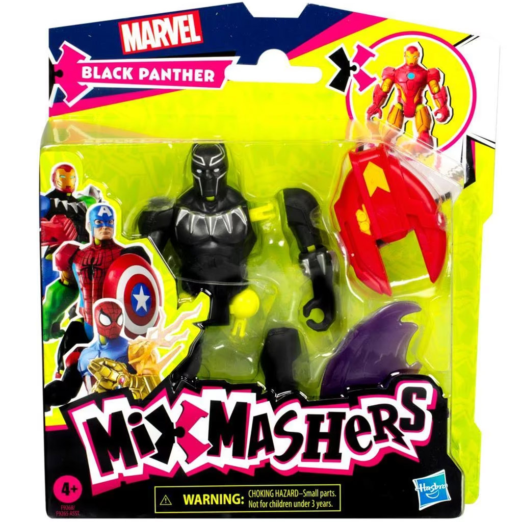 Marvel Mix Mashers: Bosszúállók Fekete Párduc figura kiegészítőkkel - Hasbro