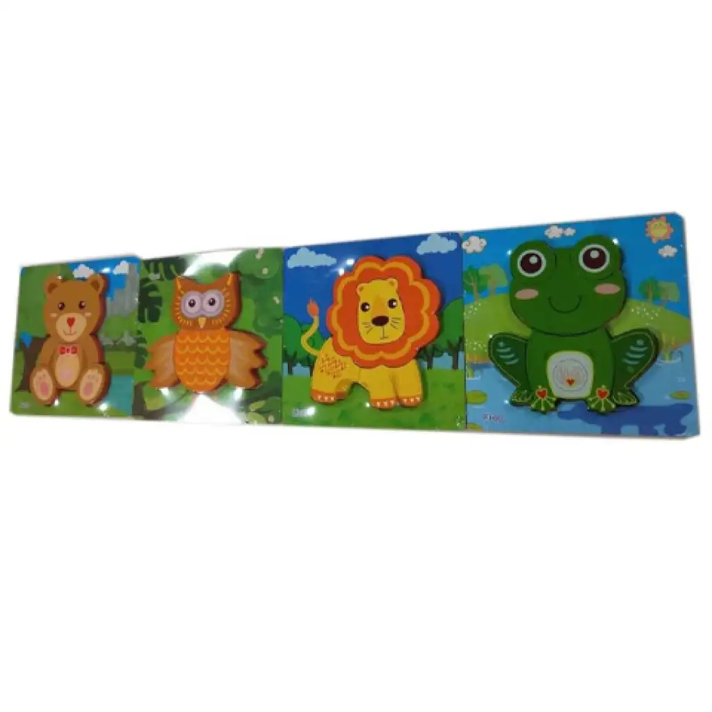 Fa állatos puzzle többféle változatban