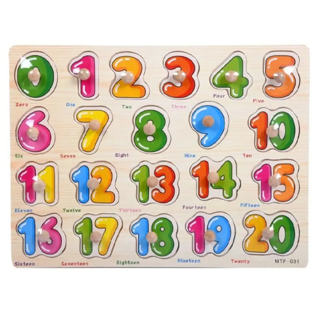 Fa számos puzzle 0-20-ig