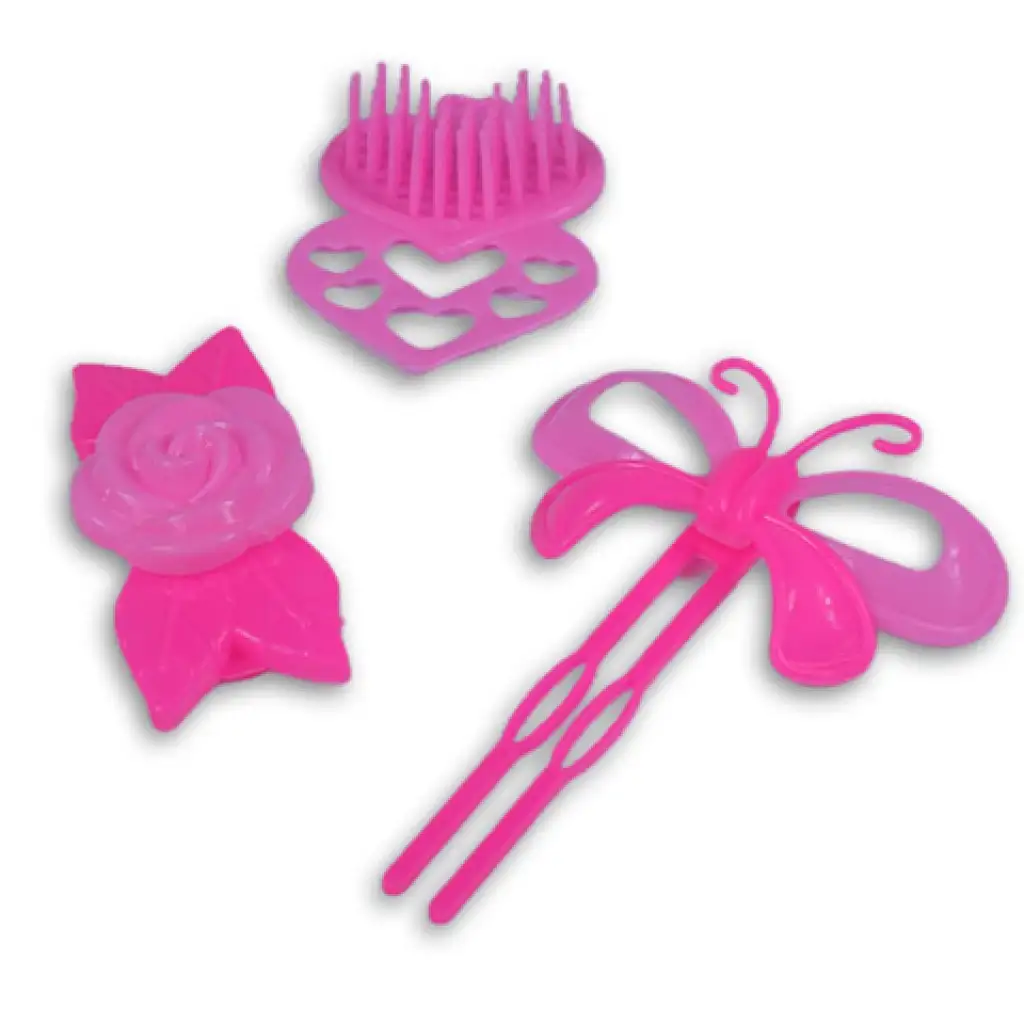 Rózsaszín 7 részes szépség szett fényképezőgéppel, hajtűvel és kiegészítőkkel kép 3