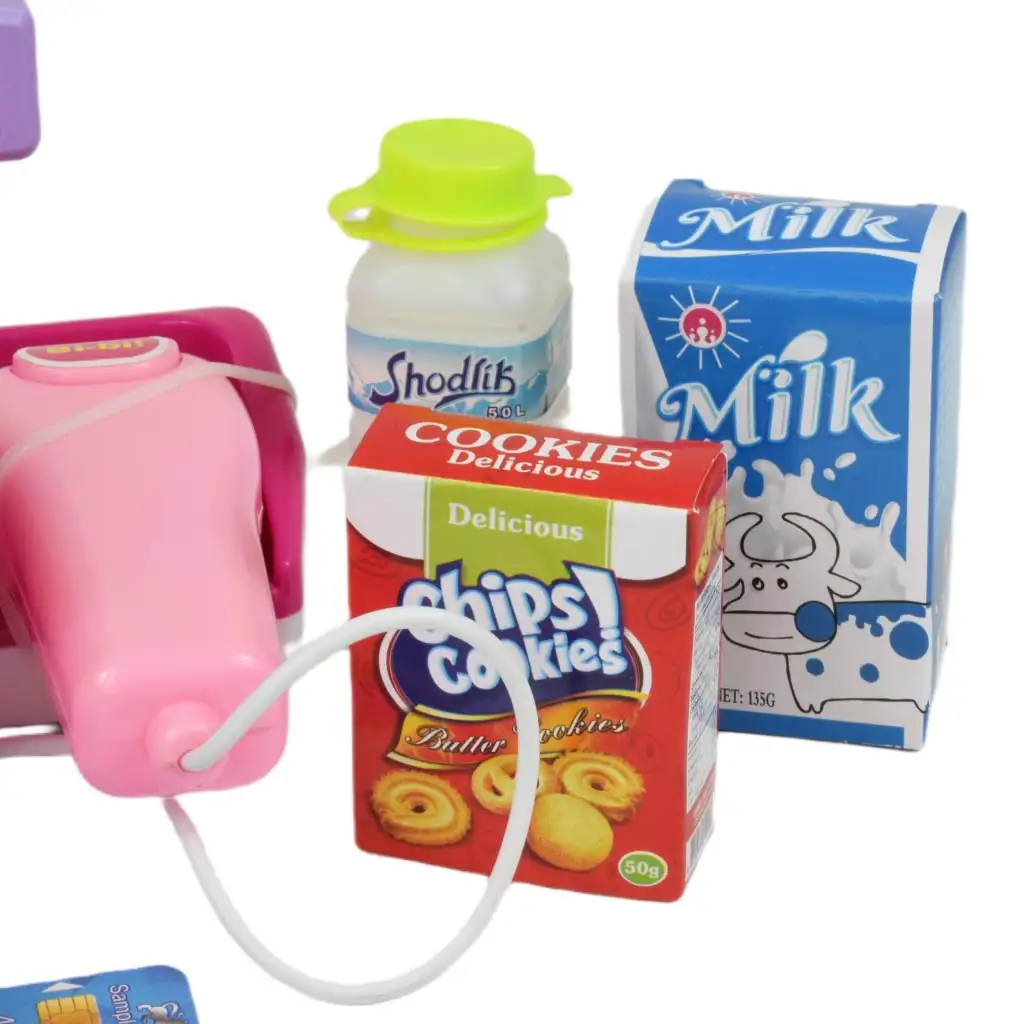 Happy Shopping: Rózsaszín pénztárgép hanggal és kiegészítőkkel 23x14cm kép 3