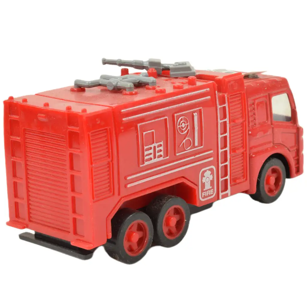 Fire Rescue: Lendkerekes tűzoltósági kamion többféle változatban 9,5cm 1db kép 9