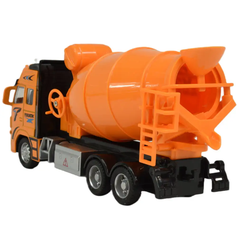 Alloy Car: Lendkerekes betonkeverő teherautó fénnyel és hanggal kétféle változatban 19cm 1db kép 9