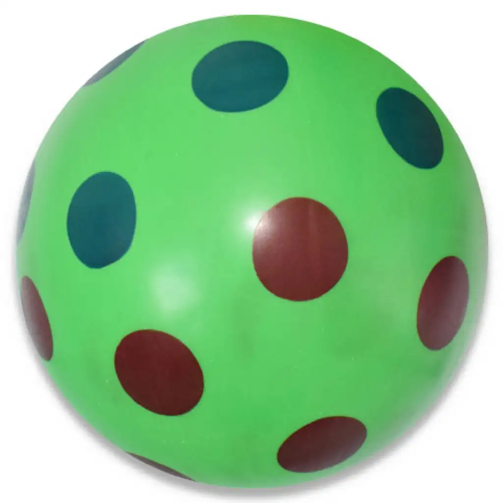Színes pöttyös gumilabda többféle változatban 22cm kép 3