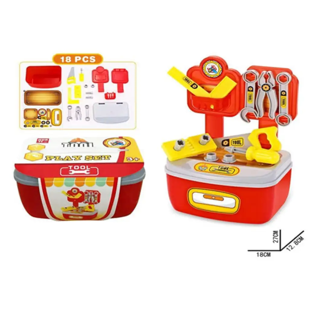 Szerszámkészlet tárolóban kiegészítőkkel 18 db-os