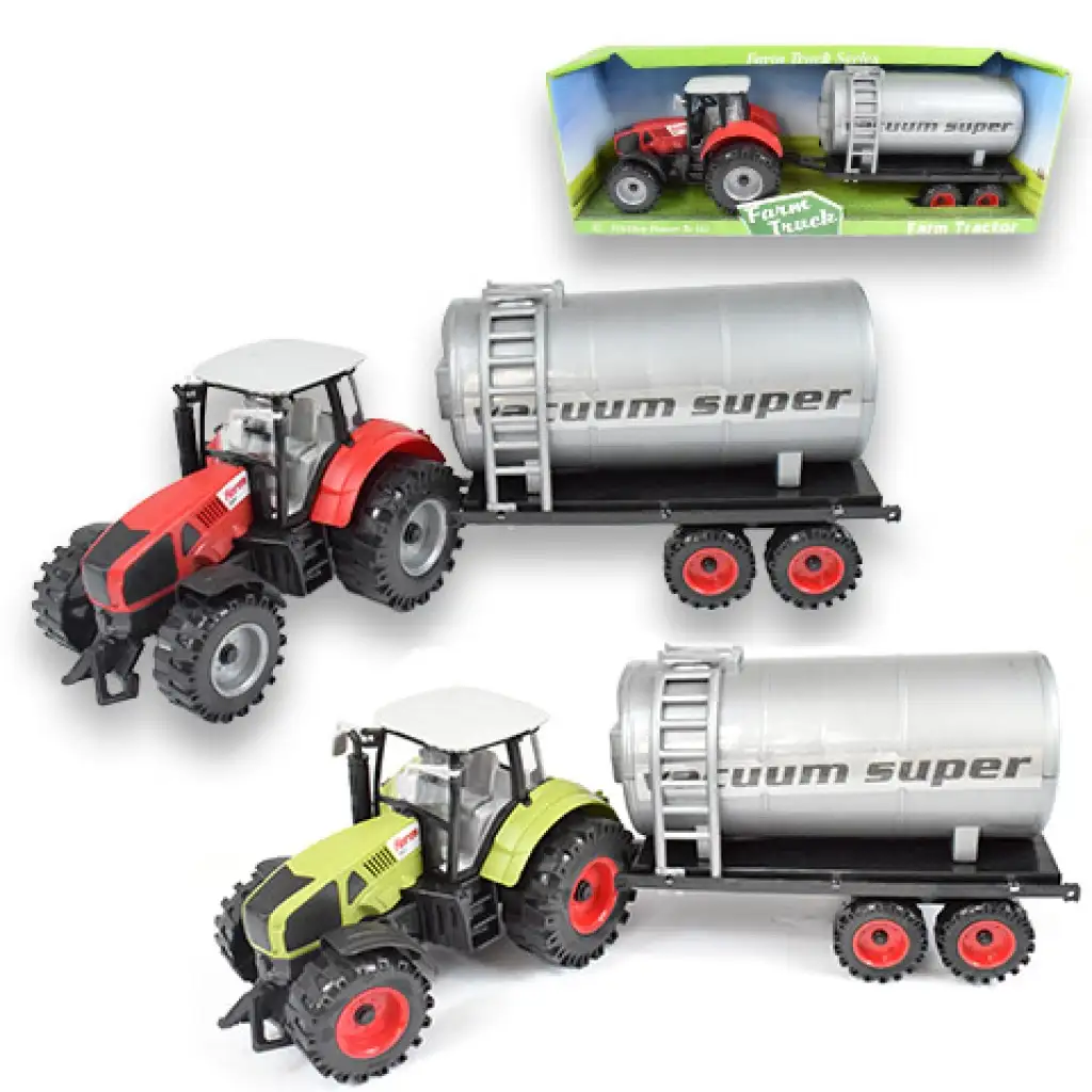 Farm Truck Series: Piros vagy zöld víztartályos traktor 46cm kép 8